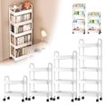 thumbnail image 2 of 2/3/4/5Tiers Rolling Cart Shelf Utility Storage Organizer Trolley Kitchen K, 2 of 8