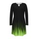 thumbnail image 3 of ICHUANYI Liquidación Vestido de manga larga para mujer con cuello redondo y estampado corto ICHUANYI WER202308257614, 3 of 4