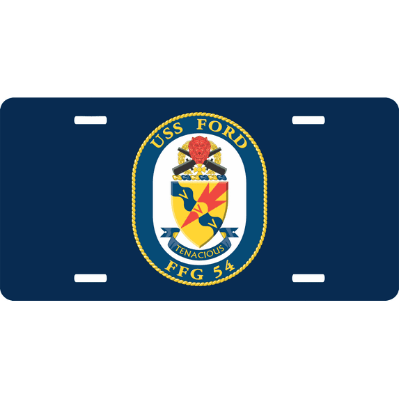 Navy USS Ford FFG-54 License Plate