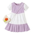 thumbnail image 3 of Little Girl Dresses Short Sleeve Prints Princess Dress Dance Party Dresses Clothes And Bags Kids Sundress,Size 18 Months-24 Months, 3 of 9