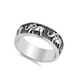 thumbnail image 4 of Elephant Animal Ring ( Sizes 6 7 8 9 10 ) New .925 Sterling Silver Band Rings (Size 9), 4 of 4