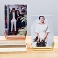 thumbnail image 3 of Acrylic Photo Picture Frame Metal Base Decor for Table Birthday, 3 of 9
