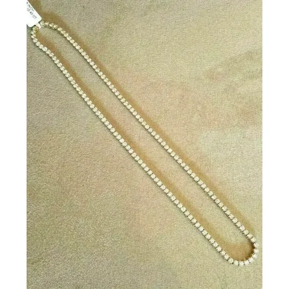10Ct Round Cut Lab-Created Diamond Tennis Necklace 14k Yellow Gold Plated 18''