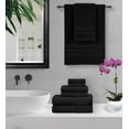 thumbnail image 3 of 100% Cotton 650 GSM 6-Piece Bath Towel Sets - Highly Absorbent & Extra Soft Quality Towels For Bathroom & Kitchen, Every Day Use - Black, 3 of 4