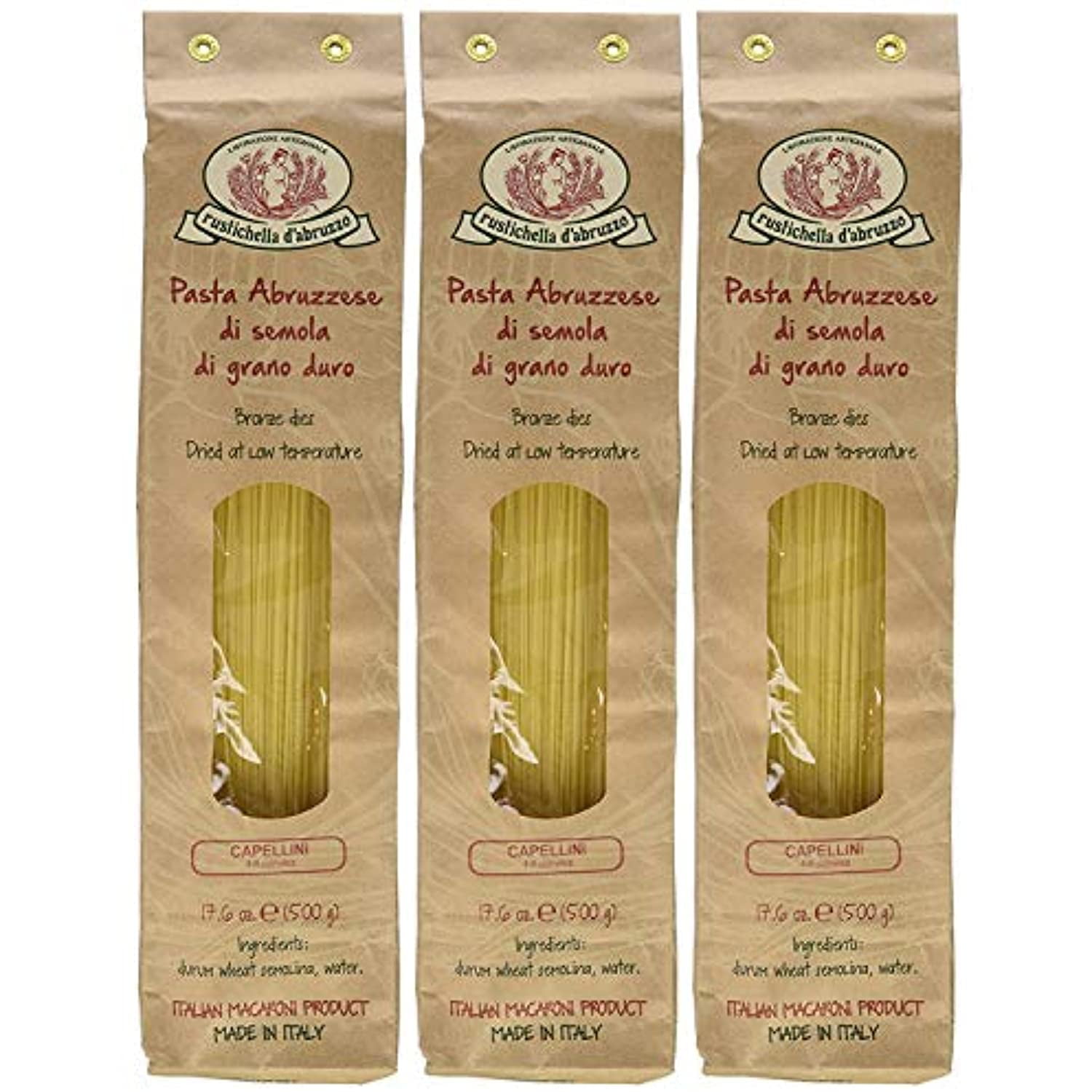 Rustichella d'Abruzzo Capellini, 500g 3pack