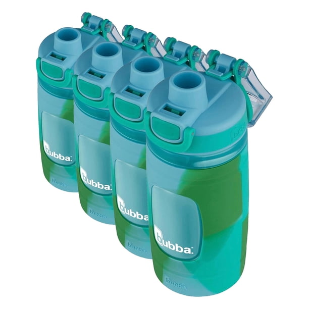 Botella de agua Bubba Flo Kids con funda de silicona, 473 ml, paquete de 4