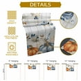 thumbnail image 5 of ERUNPONLY Blue Pumpkin Fall Table Runner - 60 Inch Long Thanksgiving Eucalyptus Leaves Gray Wooden Cotton Linen Blended Dress Scarves Farmhouse Table Runner for Kitchen Dining, Coffee Table, 13"x60", 5 of 8