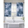 thumbnail image 5 of Navy Blue Ombre Sheer Curtains 45 Inch Length 2 Panels Set, Gradient Abstract Art Vintage Voile Window Treatment Rod Pocket Small Kitchen Curtains Drapes for Bedroom 52"x45"x2, 5 of 7