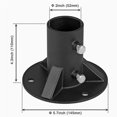 thumbnail image 2 of Chain Link Fence Pole Floor Flange Metal Chain Link Fence Parts 52mm, 2 of 5