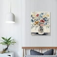 thumbnail image 3 of ARISTURING  Abstract Flower Bouquet Wall Art: Gray Blue Floral in Jar Painting Blossom Picture on Canvas for Bedroom, 3 of 4