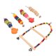 thumbnail image 2 of Juego de juguetes para pájaros, coloridos, sin tóxicos, decorativos, columpios para loros, juguetes para masticar con cascabeles para cacatúas y periquitos, 5 piezas, 2 of 14