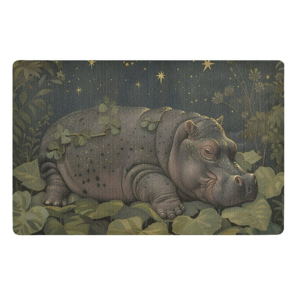 JSTEL Hoppo Sleeping Front Door Mat Outside Entrance 32x20 Inch Doormat for Outdoor Indoor Washable Non Slip Floor Mats