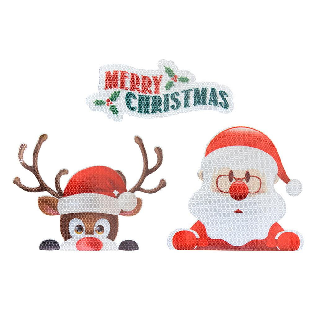 Santa Claus 2x3 Rectangle Reindeer Hardboard Set of 4 differnt images Christmas Magnets Gift Vintage Santa Woodland Santa