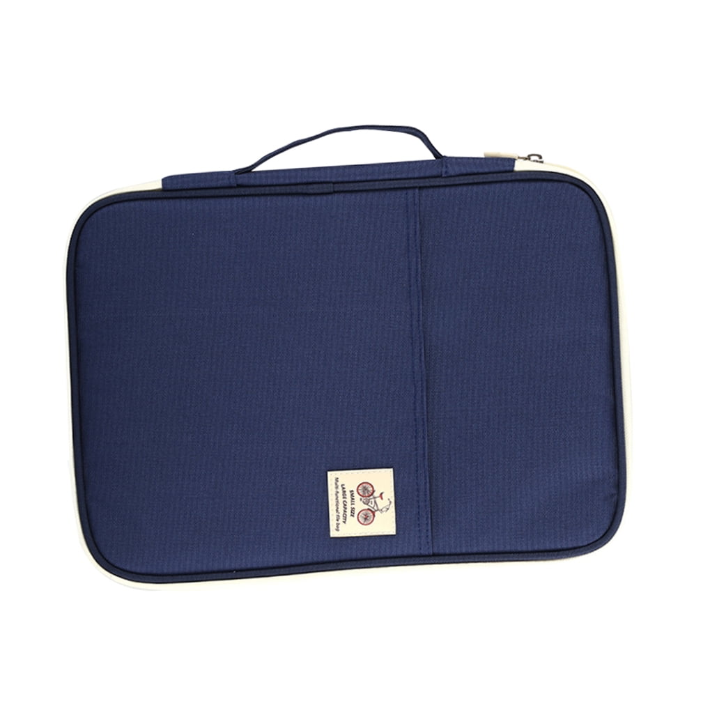 HONMEET Travel A4 Document Bag in Navy Waterproof Portfolio Organizer Business File Holder