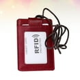 thumbnail image 2 of Certificat d'Embarquement en Cuir RFID pour Officier d'Exposition Style Col Suspendu (Rouge), 2 of 6