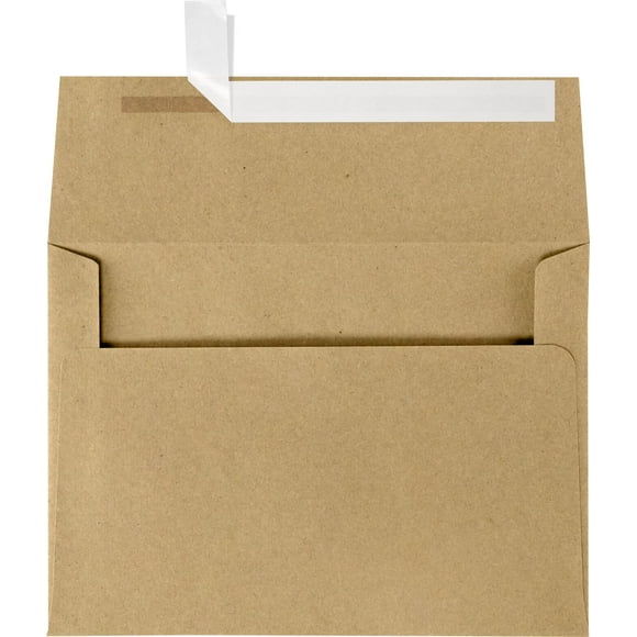 LUXPaper A4 Invitation Envelopes | Peel & Press | 4 1/4" x 6 1/4" | Grocery Bag Brown | 70lb. Text | 250 Qty