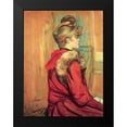 thumbnail image 2 of Toulouse-Lautrec, Henri de 15x18 Black Modern Framed Museum Art Print Titled - Girl in a Fur, Mademoiselle Jeanne Fontaine, 2 of 5