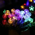 thumbnail image 4 of Cadena de luces solares con 20 luces LED, bola de cristal con burbujas y gotas de agua, lámpara decorativa para exteriores, lámpara de jardín, 4 of 5