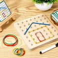 thumbnail image 4 of Juguete Montessori, juguete educativo gráfico de matemáticas para niños con tarjetas de patrones y gomas para figuras y formas., 4 of 5