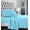 Aqua Blue, variant on 6 Piece Bed Sheets ,Flat Sheet,Fitted and Pillowcase 1800 Series Bed Sheet set-Queen White