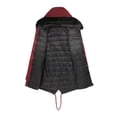 thumbnail image 2 of SWSMCLT Women's Winter Parka Coat Fall Parka Hood Pocket Coats Snow Casual Long Sleeve Zipper Snap On Detachable Burgundy 16, 2 of 5