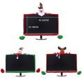 thumbnail image 3 of WEUVEB Computer Monitor Cover Red Christmas Decoration Cloth Screen Protector for 25 to 35 Inch Displays, 3 of 8