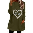 thumbnail image 3 of Aboser Womens Fuzzy Sherpa Pullover Thick Warm Double Fleece Sweatshirts Trendy Heart Print Loungewear Loose Long Sleeve Shirts with Pockets Fall Winter 2026 Y2k Sweatshirt, 3 of 5