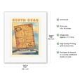 thumbnail image 2 of South Seas - Steamships S.S. Mariposa - S.S. Monterey - Vintage Ocean Liner Travel Poster by Louis Macouillard c.1950s - Fine Art Rolled Canvas Print 11in x 14in, 2 of 4