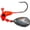 Fluorescent Red, variant on Road Runner Heads, 1/16 Oz.,Underspin Fishing jig.