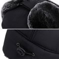 thumbnail image 7 of sunsanly Unisex Winter Hat Thickened Fleece Lined Ear Protection Windoroof Buckle Fasten Heat Retention Outdoor Skiing Skating Snowboarding Lei Feng Hat, 7 of 7