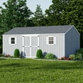 thumbnail image 3 of Little Cottage Co. 12x20 Value Workshop Shed with Operable Windows and Floor, Outdoor Wood Storage Do-It-Yourself Precut Kit, 3 of 14