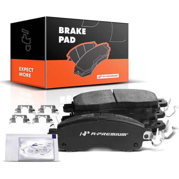 A-Premium Front Ceramic Brake Pads Set Compatible with Nissan Models - Altima 2013-2020, LEAF 2014-2017, with Hardware, 4-Pack
