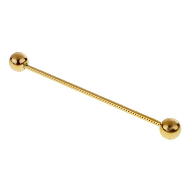 KLKCMS Épingle Fine Ronde pour Collier d'Haltère, Attache de Cravate - Or