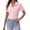 Deep Pink, variant on Short Sleeve Button Down Blouses for Women Tailored Business Work Shirts Summer Tops
