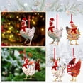 thumbnail image 2 of Christmas JoyMoreHome 5Pcs Personalized Wooden Chicken Christmas Ornaments Hanging Pendant Ornaments 2024 Xmas Tree Decoration Unique Christmas Gift for Kids Party Supplies, 2 of 9