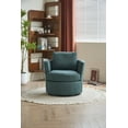 thumbnail image 5 of Swivel Barrel Chair,Comfy Round Accent Sofa Chair,360 Degree Swivel Barrel Club Chair,Leisure Arm Chair for Nursery,Hotel,Living Room,Bedroom,Office,Lounge,Emerald, 5 of 7