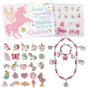 2021 DIY Jewelry Advent Calendar for Girls-Unicorn Jewelry Advent Calendar Christmas Countdown-Inclued Unicorn Butterfly Mermaid Charms Beaded Necklaces Bracelets DIY Jewelry Unicorn Gifts
