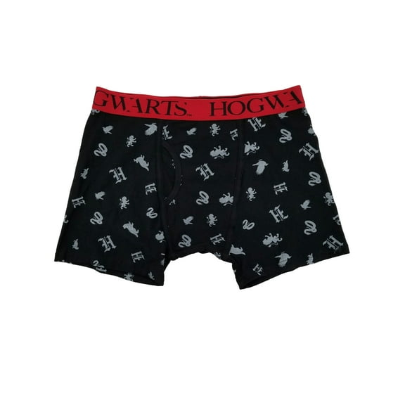Harry Potter Mens Black Hogwarts Gryffindor Underwear Boxer Briefs M
