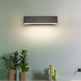 thumbnail image 3 of Lámpara de pared LED de 6W, decoración de pared interior LED para salón, dormitorio, sala de lectura 3000k blanco cálido, 26*5*10cm (negro), 3 of 5
