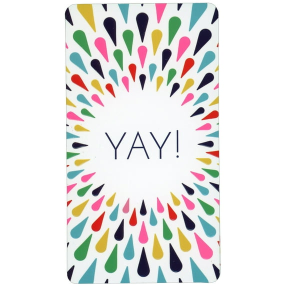 Pictura Yay! Colorful Burst of Drops Moving Outward Moneyholder Congratulations Card