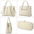 thumbnail image 2 of BadPiggies Women Satchel Handbags Top Handle Purse Medium Tote Bag Vegan Leather Shoulder Bag (White), 2 of 10