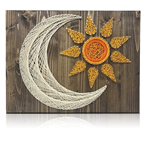 DIY String Art Kit - Sun and Moon String Art Kit, Sun and Moon Decor, Craft Kit for Adults, Adults Arts and Crafts, Craft Project Kits, Sun and Moon D