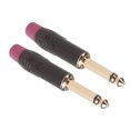 thumbnail image 1 of Enchufe Estéreo 2x Conector de micrófono de 6,35 mm Conector macho estéreo chapado en oro Conector de cable de altavoz Likrtyny Para estrenar, 1 of 5