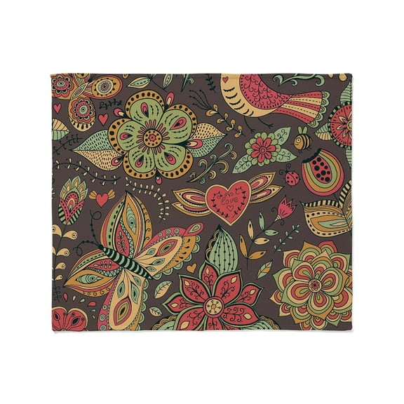 CafePress - Decorative Floral Throw Blanket - Soft Fleece Throw Blanket, 50"x60" Stadium Blanket