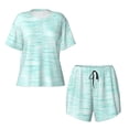 thumbnail image 4 of Naloa Blue Bright Women's Short-Sleeved Pajama Set, Loungewear, Summer pajamas, Breathable Cozy - X-Large, 4 of 9