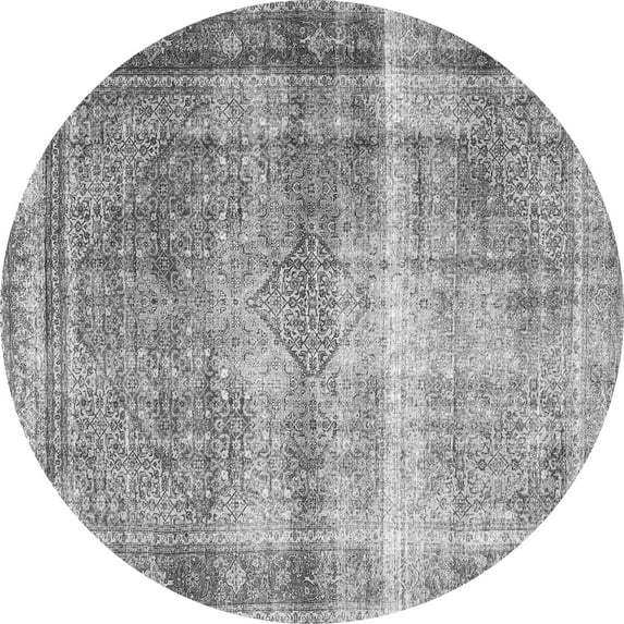 Ahgly Company Indoor Round Persian Gray Traditional Area Rugs, 6' Round