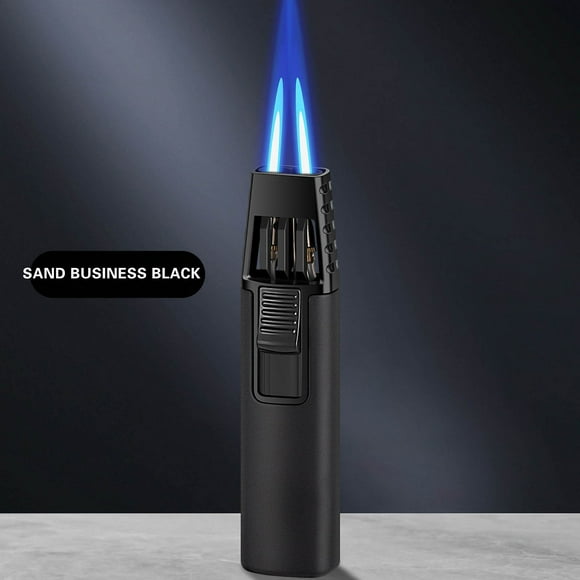 PREWOOD Torch Lighter Butane Lighter，Windproof Straight Torch Blue Flame Lighter Butane Torch Turbine Torcher Inflatable Gas Windproof Lighter Refillable Butane Lighter For Outdoor BBQ Baking