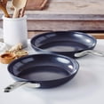thumbnail image 2 of GreenPan Chatham Black Ceramic Nonstick 10" and 12" Frypan Set, 2 of 6
