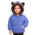 thumbnail image 1 of Zhuashum Vestes d'Extérieur pour Filles Manches Longues Réversible à Capuche Style Simple Manteau Durable Bleu 12-18 Mois, 1 of 5