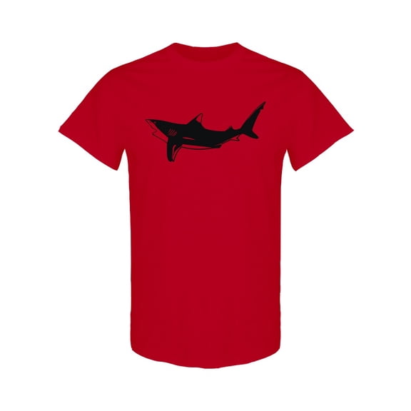 Shark Silhouette Design T-Shirt Men -Image by Shutterstock, Male 3X-Large